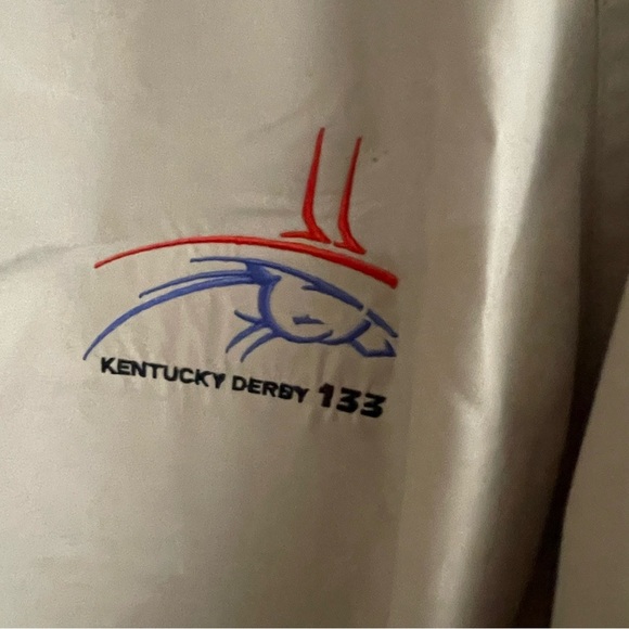 🐎NWOT KENTUCKY DERBY 133 Beige Golf Pullover Windbreakers Mens XL by North End - Picture 3 of 4